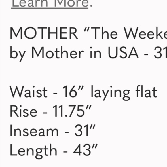 MOTHER “The Weekender Fray” Mint Condition Made by Mother in USA - 31 - Picture 10 of 10